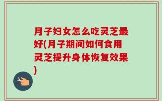 月子妇女怎么吃灵芝最好(月子期间如何食用灵芝提升身体恢复效果)