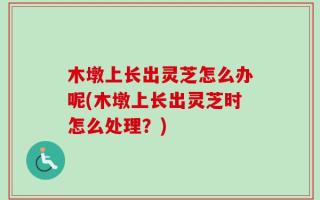 木墩上长出灵芝怎么办呢(木墩上长出灵芝时怎么处理？)