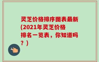 灵芝价格排序图表最新(2021年灵芝价格排名一览表，你知道吗？)