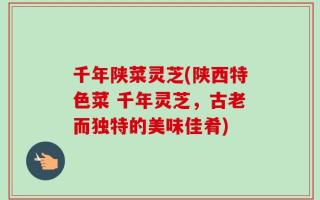 千年陕菜灵芝(陕西特色菜 千年灵芝，古老而独特的美味佳肴)