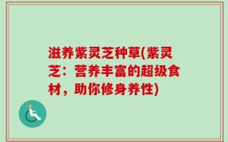 滋养紫灵芝种草(紫灵芝：营养丰富的超级食材，助你修身养性)