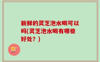 新鲜的灵芝泡水喝可以吗(灵芝泡水喝有哪些好处？)