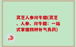 灵芝人参川牛膝(灵芝、人参、川牛膝：一站式掌握四种补气良药)