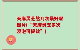 天麻灵芝熬几次最好呢图片(“天麻灵芝多次浸泡可提效”)