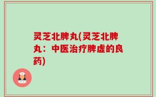 灵芝北脾丸(灵芝北脾丸：中医治疗脾虚的良药)