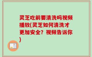 灵芝吃前要清洗吗视频播放(灵芝如何清洗才更加安全？视频告诉你)