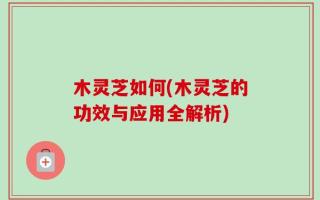 木灵芝如何(木灵芝的功效与应用全解析)