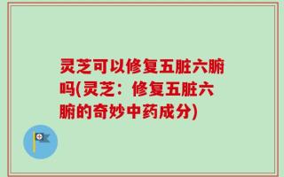 灵芝可以修复五脏六腑吗(灵芝：修复五脏六腑的奇妙中药成分)