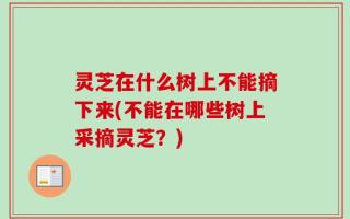 灵芝在什么树上不能摘下来(不能在哪些树上采摘灵芝？)
