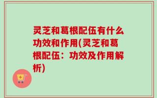 灵芝和葛根配伍有什么功效和作用(灵芝和葛根配伍：功效及作用解析)