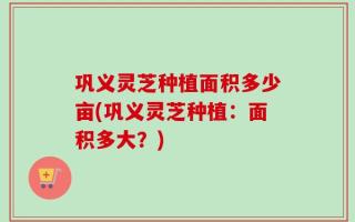 巩义灵芝种植面积多少亩(巩义灵芝种植：面积多大？)