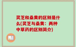 灵芝和桑黄的区别是什么(灵芝与桑黄：两种中草药的区别简介)