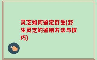 灵芝如何鉴定野生(野生灵芝的鉴别方法与技巧)