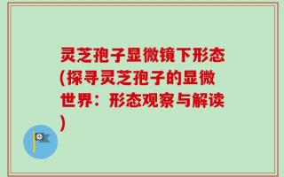 灵芝孢子显微镜下形态(探寻灵芝孢子的显微世界：形态观察与解读)