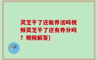 灵芝干了还能养活吗视频灵芝干了还有养分吗？视频解答)
