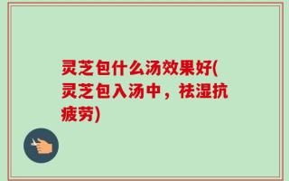 灵芝包什么汤效果好(灵芝包入汤中，祛湿抗疲劳)