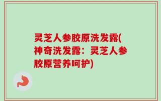 灵芝人参胶原洗发露(神奇洗发露：灵芝人参胶原营养呵护)