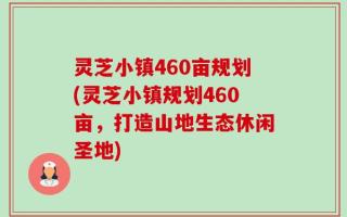 灵芝小镇460亩规划(灵芝小镇规划460亩，打造山地生态休闲圣地)