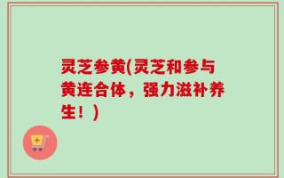 灵芝参黄(灵芝和参与黄连合体，强力滋补养生！)
