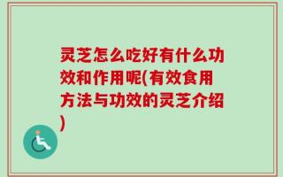 灵芝怎么吃好有什么功效和作用呢(有效食用方法与功效的灵芝介绍)