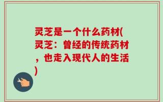 灵芝是一个什么药材(灵芝：曾经的传统药材，也走入现代人的生活)