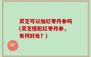 灵芝可以加红枣丹参吗(灵芝搭配红枣丹参，有何好处？)