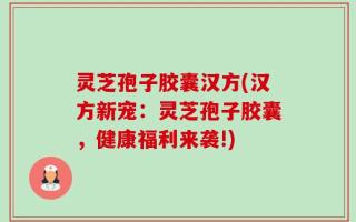 灵芝孢子胶囊汉方(汉方新宠：灵芝孢子胶囊，健康福利来袭!)