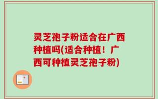 灵芝孢子粉适合在广西种植吗(适合种植！广西可种植灵芝孢子粉)