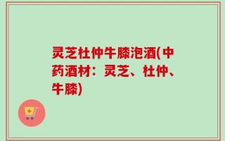 灵芝杜仲牛膝泡酒(中药酒材：灵芝、杜仲、牛膝)
