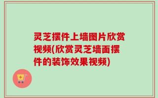 灵芝摆件上墙图片欣赏视频(欣赏灵芝墙面摆件的装饰效果视频)