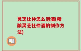 灵芝杜仲怎么泡酒(精酿灵芝杜仲酒的制作方法)