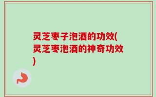 灵芝枣子泡酒的功效(灵芝枣泡酒的神奇功效)