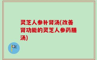 灵芝人参补肾汤(改善肾功能的灵芝人参药膳汤)