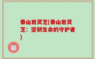 泰山岩灵芝(泰山岩灵芝：坚韧生命的守护者)