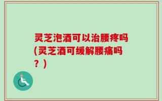 灵芝泡酒可以治腰疼吗(灵芝酒可缓解腰痛吗？)