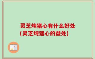 灵芝炖猪心有什么好处(灵芝炖猪心的益处)