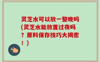灵芝水可以放一整晚吗(灵芝水能放置过夜吗？原料保存技巧大揭密！)