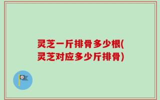 灵芝一斤排骨多少根(灵芝对应多少斤排骨)