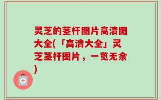 灵芝的茎杆图片高清图大全(「高清大全」灵芝茎杆图片，一览无余)