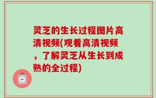 灵芝的生长过程图片高清视频(观看高清视频，了解灵芝从生长到成熟的全过程)