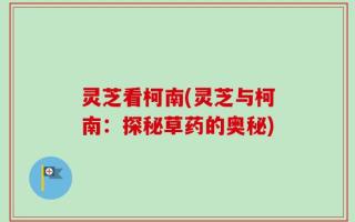 灵芝看柯南(灵芝与柯南：探秘草药的奥秘)