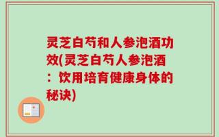 灵芝白芍和人参泡酒功效(灵芝白芍人参泡酒：饮用培育健康身体的秘诀)