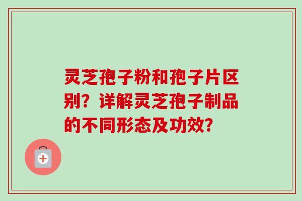 灵芝孢子粉和孢子片区别?详解灵芝孢子制品的不同形态及功效?-第1张图片-卓越灵芝孢子粉 灵芝孢子粉和孢子片区别?详解灵芝孢子制品的不同形态及功效?-第1张图片-卓越灵芝孢子粉