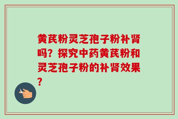 黄芪粉灵芝孢子粉补肾吗?探究中药黄芪粉和灵芝孢子粉的补肾效果?-第1张图片-卓越灵芝孢子粉 黄芪粉灵芝孢子粉补肾吗?探究中药黄芪粉和灵芝孢子粉的补肾效果?-第1张图片-卓越灵芝孢子粉