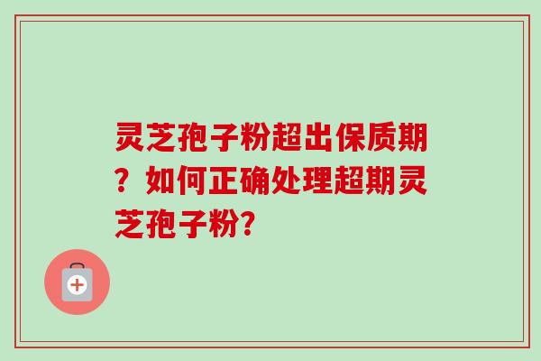 灵芝孢子粉超出保质期?如何正确处理超期灵芝孢子粉?-第1张图片-卓越灵芝孢子粉 灵芝孢子粉超出保质期?如何正确处理超期灵芝孢子粉?-第1张图片-卓越灵芝孢子粉