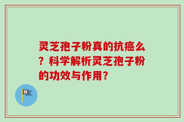 灵芝孢子粉真的抗癌么?科学解析灵芝孢子粉的功效与作用?-第1张图片-卓越灵芝孢子粉 灵芝孢子粉真的抗癌么?科学解析灵芝孢子粉的功效与作用?-第1张图片-卓越灵芝孢子粉