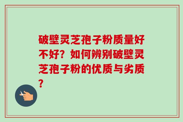 破壁灵芝孢子粉质量好不好?如何辨别破壁灵芝孢子粉的优质与劣质?-第1张图片-卓越灵芝孢子粉 破壁灵芝孢子粉质量好不好?如何辨别破壁灵芝孢子粉的优质与劣质?-第1张图片-卓越灵芝孢子粉