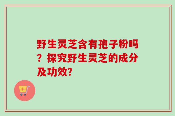 野生灵芝含有孢子粉吗?探究野生灵芝的成分及功效?-第1张图片-卓越灵芝孢子粉 野生灵芝含有孢子粉吗?探究野生灵芝的成分及功效?-第1张图片-卓越灵芝孢子粉