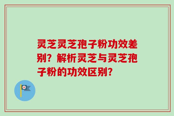 灵芝灵芝孢子粉功效差别?解析灵芝与灵芝孢子粉的功效区别?-第1张图片-卓越灵芝孢子粉 灵芝灵芝孢子粉功效差别?解析灵芝与灵芝孢子粉的功效区别?-第1张图片-卓越灵芝孢子粉
