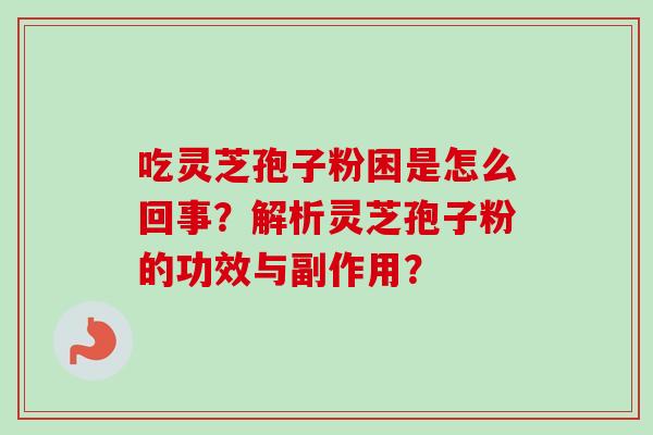 吃灵芝孢子粉困是怎么回事？解析灵芝孢子粉的功效与副作用？-第1张图片-卓越灵芝孢子粉